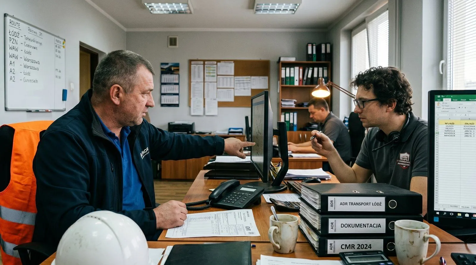 Ciągnik siodłowy z cysterną na autostradzie — widoczne tablice ostrzegawcze ADR klasy 3, transport paliw lotniczych JET A-1