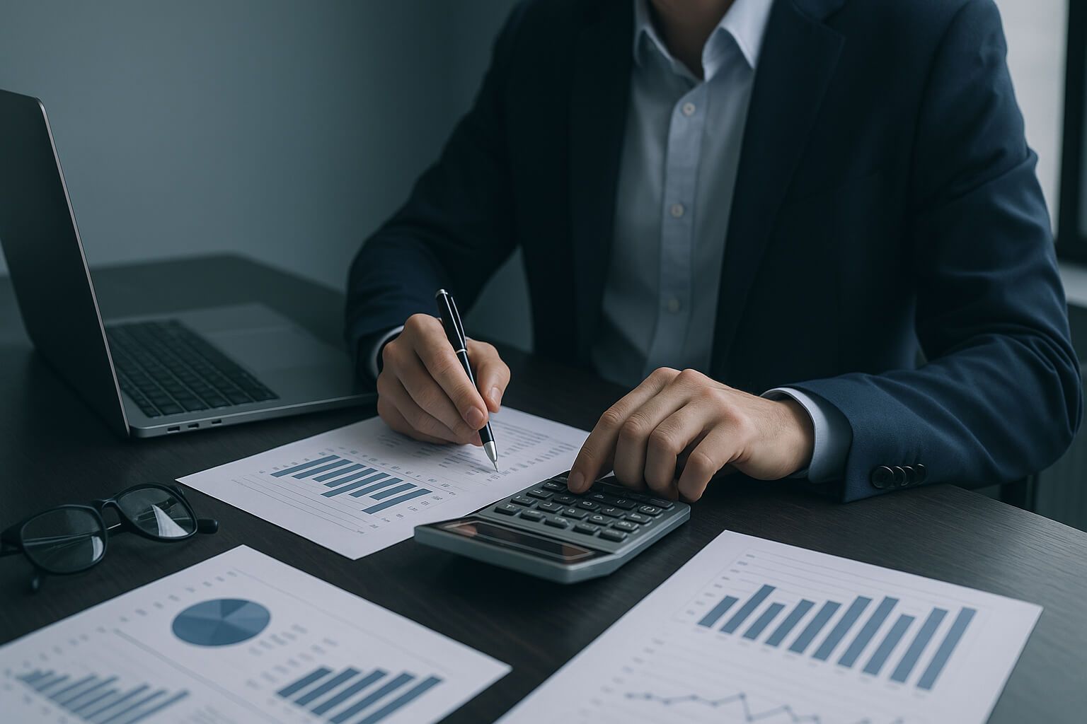 osoba używająca kalkulator, finansowanie pozabankowe