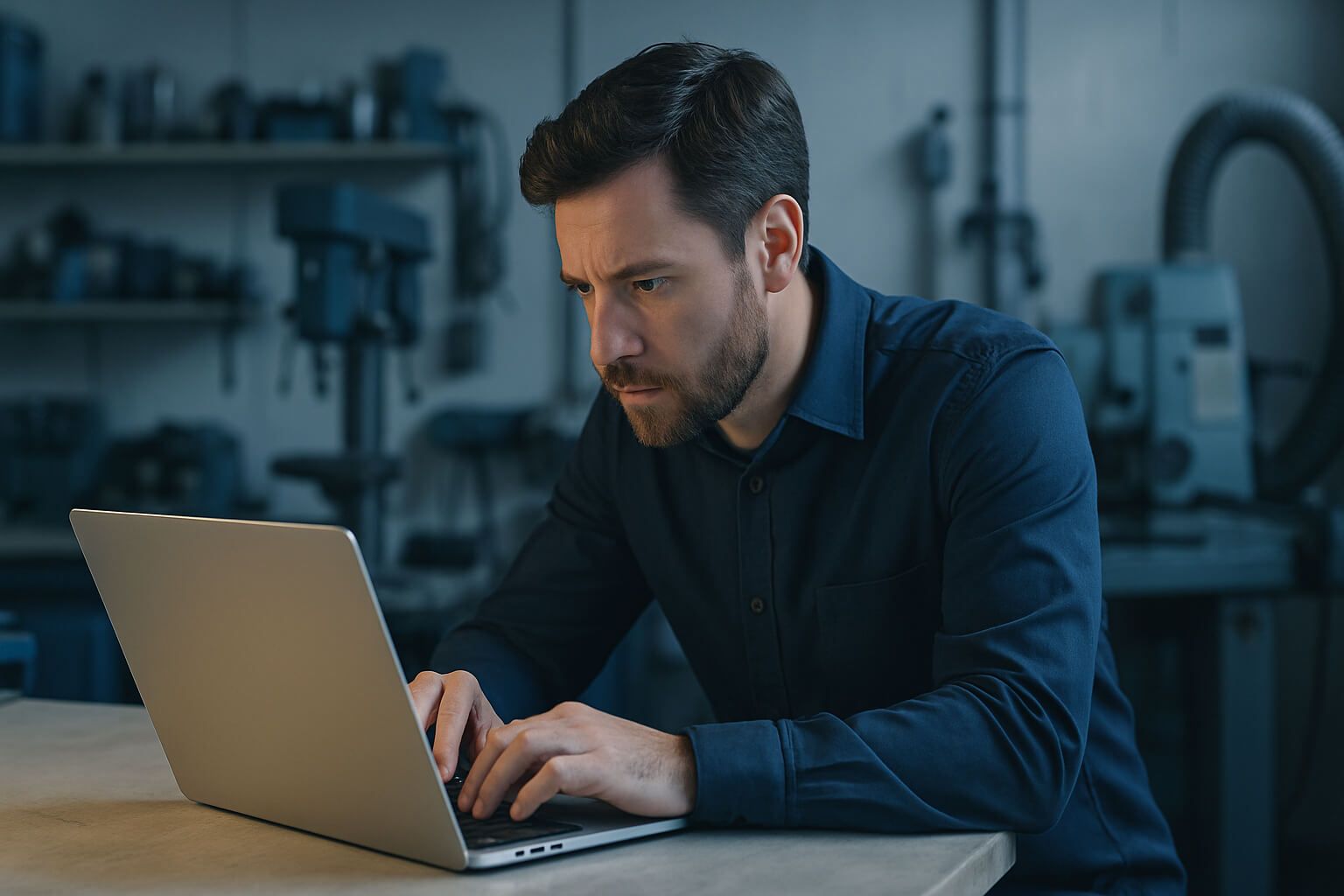 pracujący mężczyzna, firma