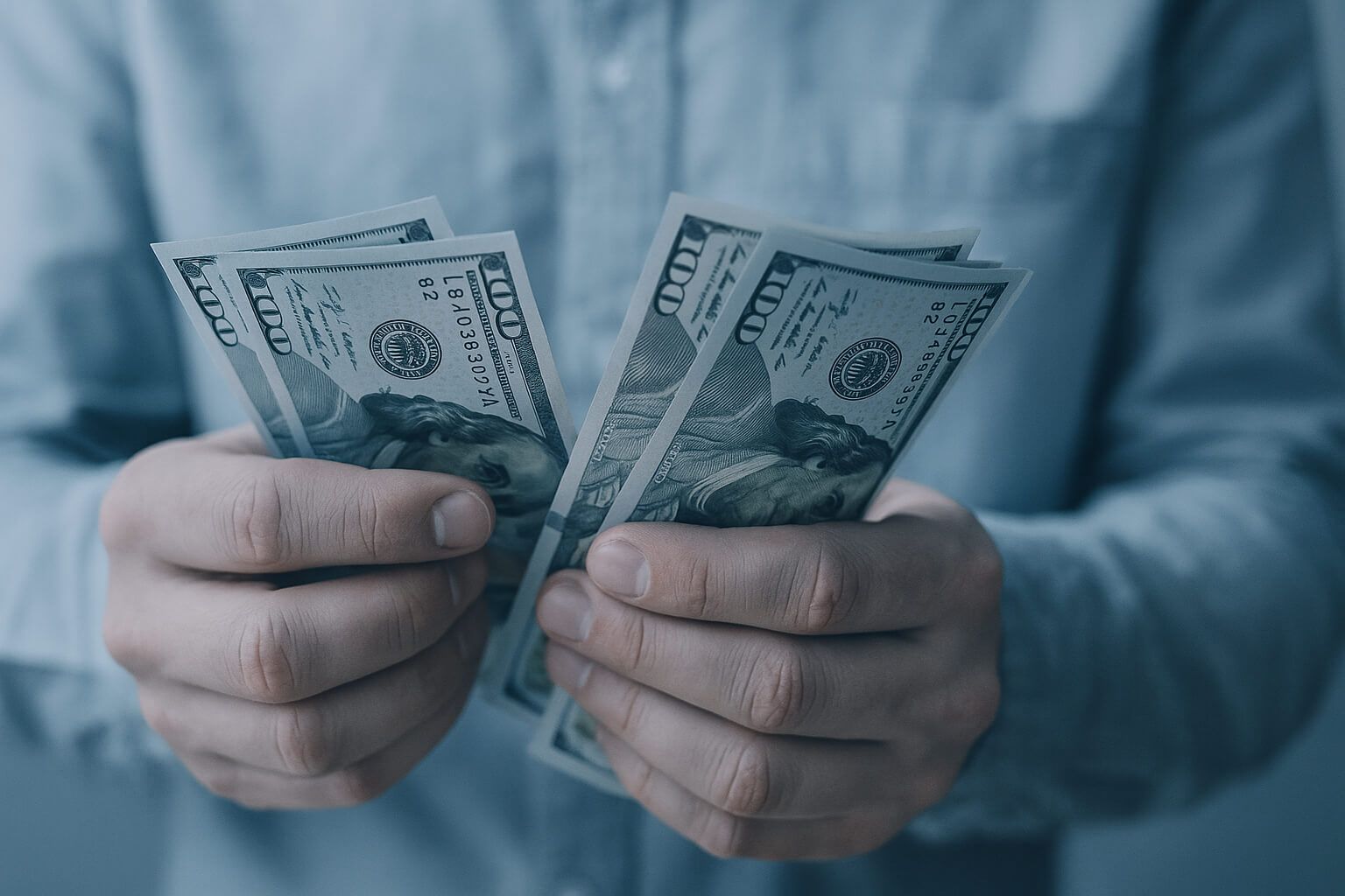 liczenie pieniędzy, pożyczka