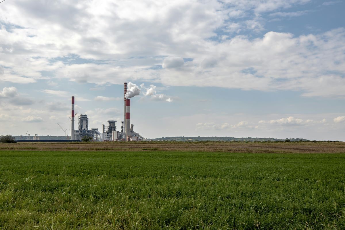 Widok elektrociepłowni.